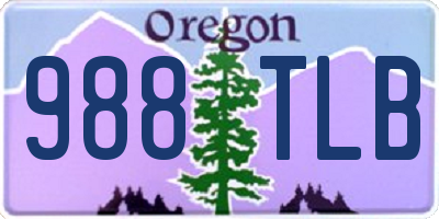 OR license plate 988TLB