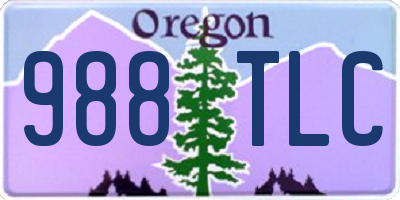 OR license plate 988TLC
