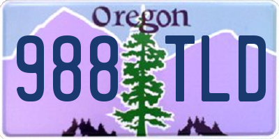 OR license plate 988TLD