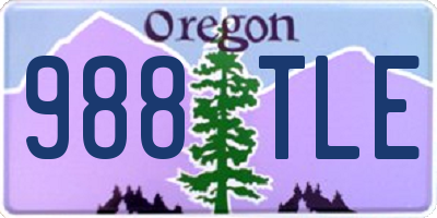 OR license plate 988TLE