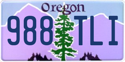 OR license plate 988TLI