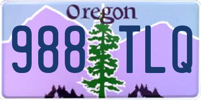 OR license plate 988TLQ