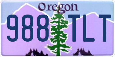 OR license plate 988TLT