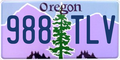 OR license plate 988TLV