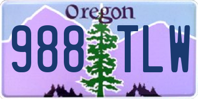 OR license plate 988TLW