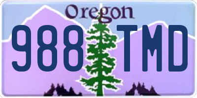 OR license plate 988TMD