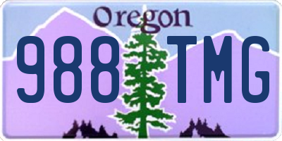 OR license plate 988TMG