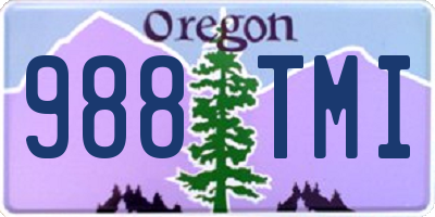 OR license plate 988TMI