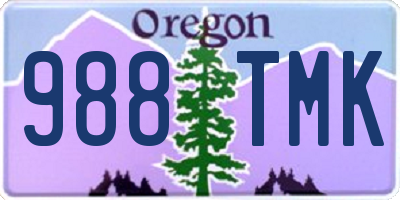 OR license plate 988TMK