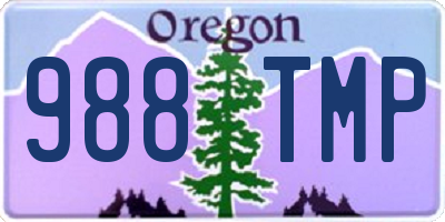 OR license plate 988TMP