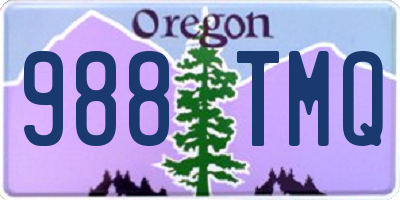 OR license plate 988TMQ