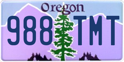 OR license plate 988TMT