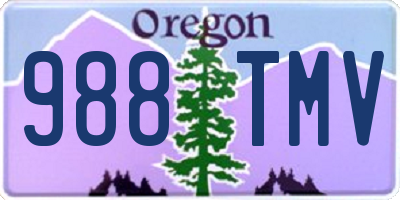 OR license plate 988TMV