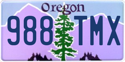 OR license plate 988TMX
