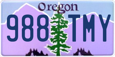 OR license plate 988TMY