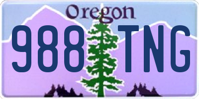 OR license plate 988TNG