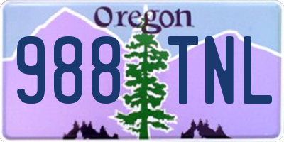 OR license plate 988TNL