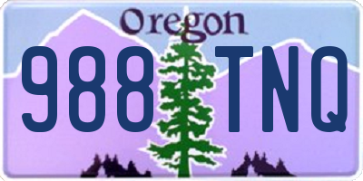 OR license plate 988TNQ