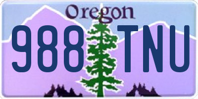 OR license plate 988TNU