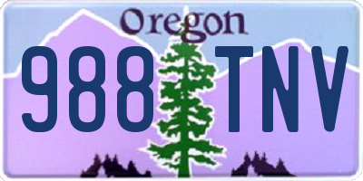 OR license plate 988TNV
