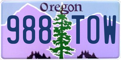 OR license plate 988TOW