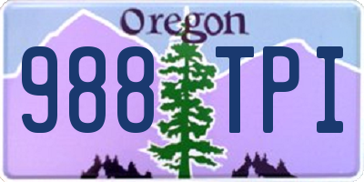 OR license plate 988TPI