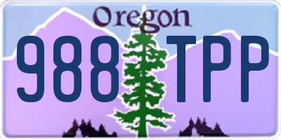 OR license plate 988TPP