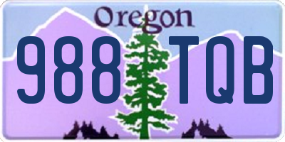 OR license plate 988TQB