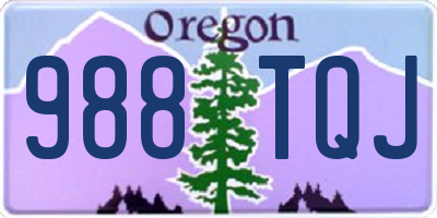 OR license plate 988TQJ