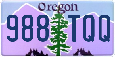 OR license plate 988TQQ