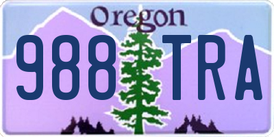 OR license plate 988TRA