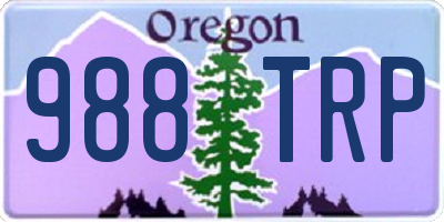 OR license plate 988TRP