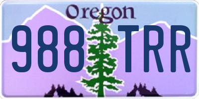 OR license plate 988TRR