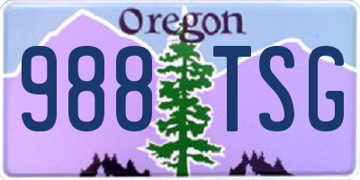 OR license plate 988TSG