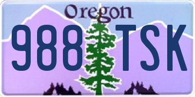 OR license plate 988TSK