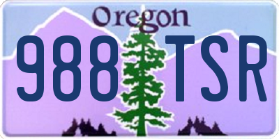OR license plate 988TSR
