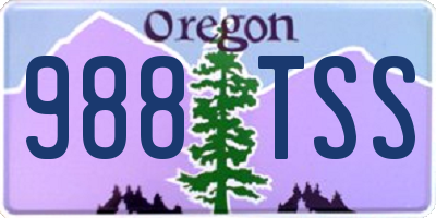 OR license plate 988TSS