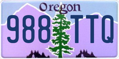 OR license plate 988TTQ
