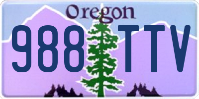 OR license plate 988TTV