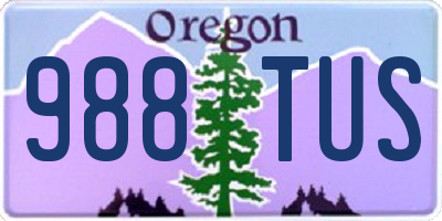 OR license plate 988TUS