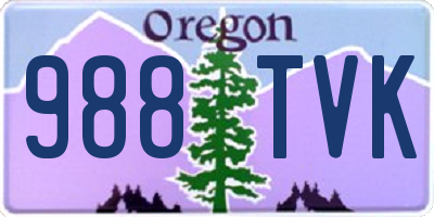 OR license plate 988TVK