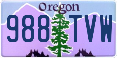 OR license plate 988TVW