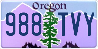 OR license plate 988TVY