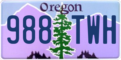 OR license plate 988TWH