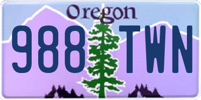 OR license plate 988TWN
