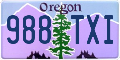 OR license plate 988TXI