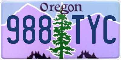 OR license plate 988TYC