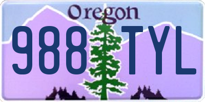 OR license plate 988TYL