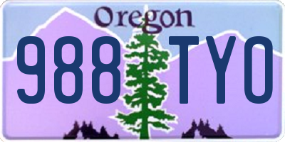 OR license plate 988TYO