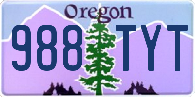 OR license plate 988TYT
